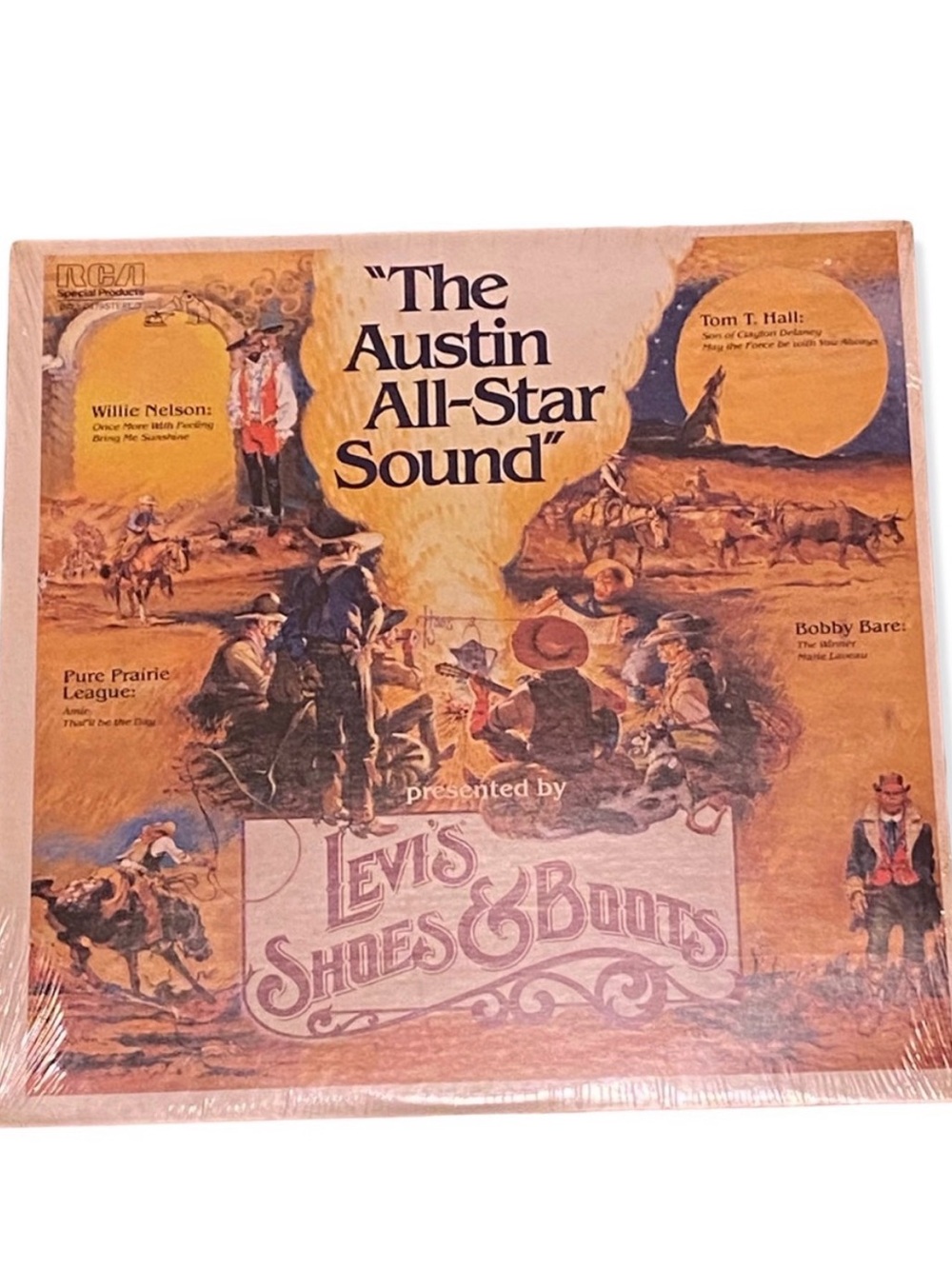 Sealed LP Willie Nelson Bobby Bare Levi’s Promo Record 1980 Country Music - Picture 1 of 13